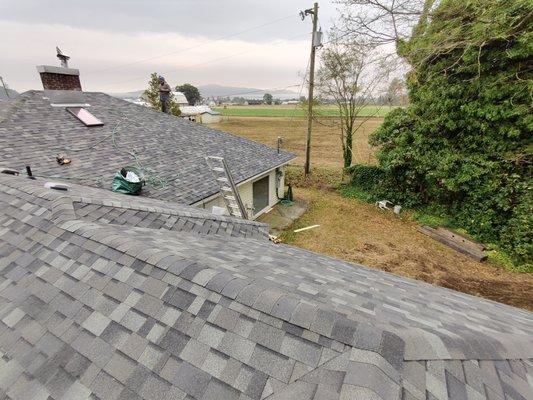 55 Sqft roof. New sheathing, and shingles