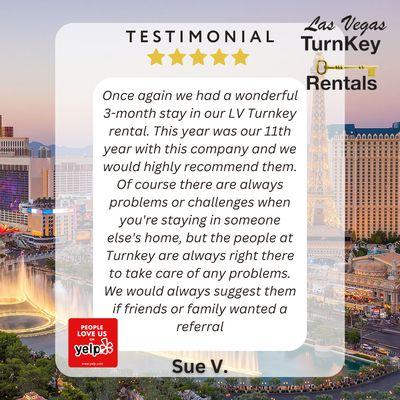 Thank you to our happy clients! We are a boutique, family owned, short term & fully furnished rental property company. Give us a call!