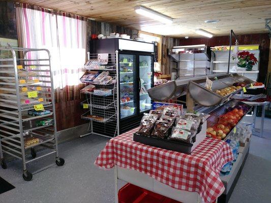 Bakery. Yoder pies. Local produce.