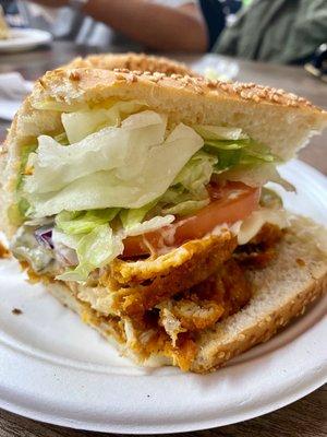 Chicken Sub - spicy with tomato and onion added