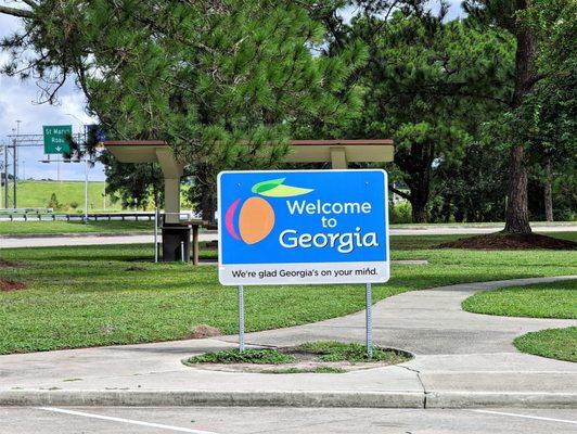 This is the Welcome to Georgia sign.  Photo taken August 27, 2022.