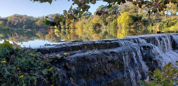 The view from just below the dam