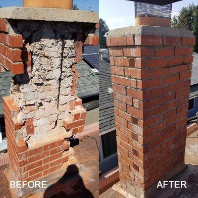 Rebuild Chimney Back to new