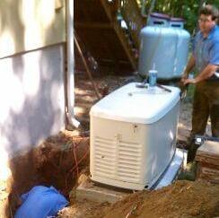 Installing outside unit of Mitsubishi Minisplit AC/Heating System