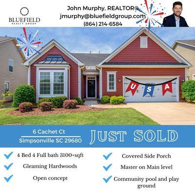 Simpsonville Home Sold!