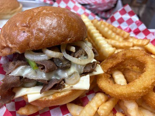 Philly Cheesesteak Burger