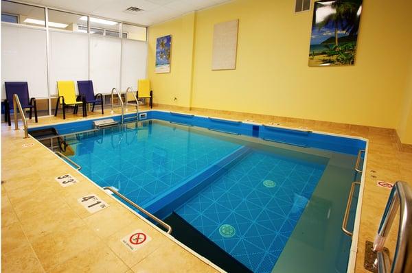 Vital's state of the art therapy pool is constantly at 94°F so that patients can have a comfortable aquatic therapy experience.