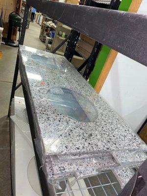 Double marble sink/bathroom counter with backsplash ...$85!!