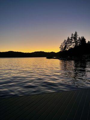 Sunset on the dock. It's amazing how quiet it gets on the lake at dusk.