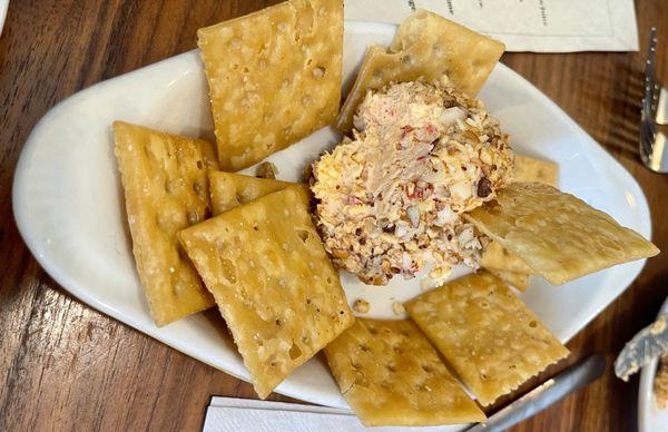 FRIED SALTINES & MIXED NUT ENCRUSTED PIMENTO CHEESE 10