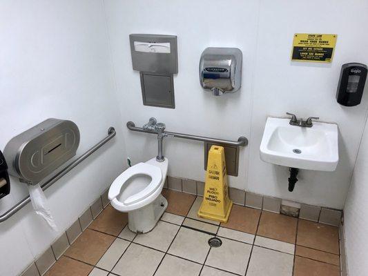 Pretty clean unisex bathroom