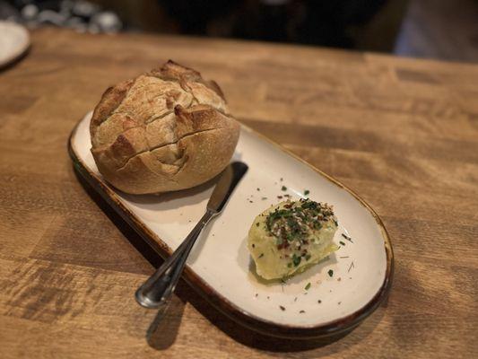 Sourdough with herb butter which