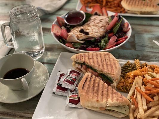 Grilled Chicken Panini Citrus Salad Espresso Drinks