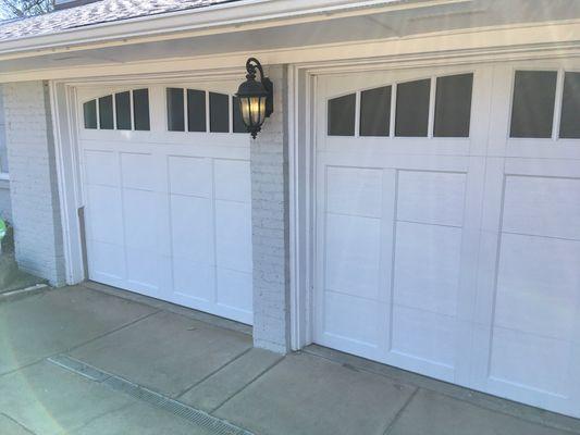 White Modern Color schemes are in! Give your home clean, crisp curb appeal with these Coachman style garage doors.