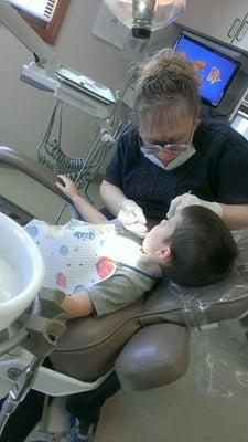 Our hygienist, Tracy.