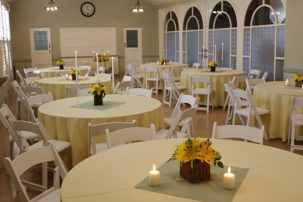 Reception set up in the Tea Room