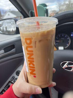 Iced caramel coffee