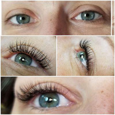 Hybrid eyelash extensions