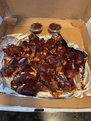 Extra extra crispy bbq chicken wings