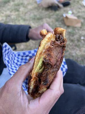 Brisket grilled cheese