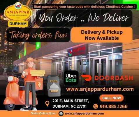 Taking order NOW... Delivery & Pickup available.