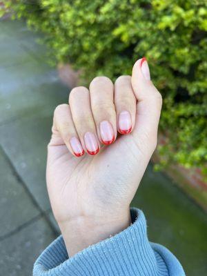 Red French tip