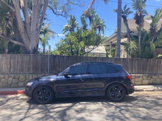 Anthracite powder coated wheels.