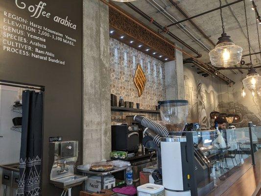 Interior of cafe