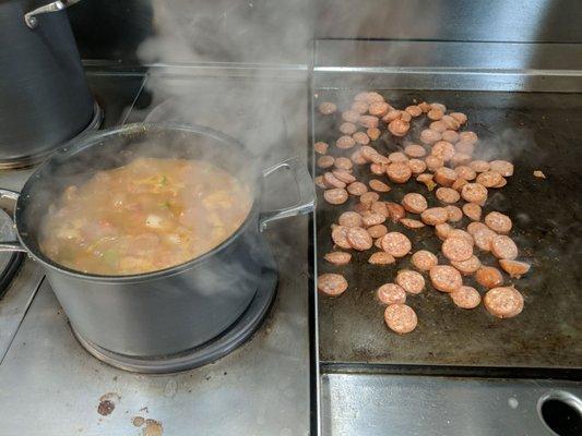 Jambalaya in the making