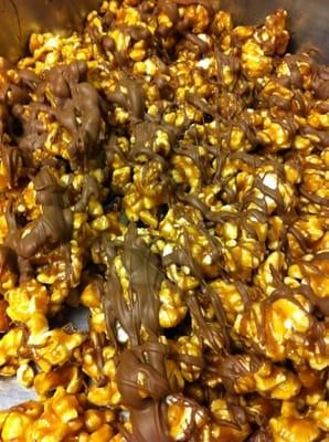 Chocolate Drizzled Caramel Corn!