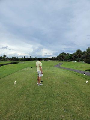 Hole 11 tee. Whites.