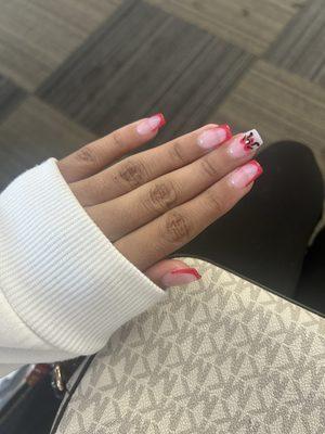 Bad bunny nails with French tip