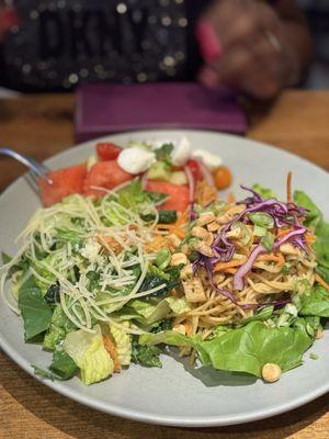 Salad trio (watermelon , Caesar, Thai noodle)