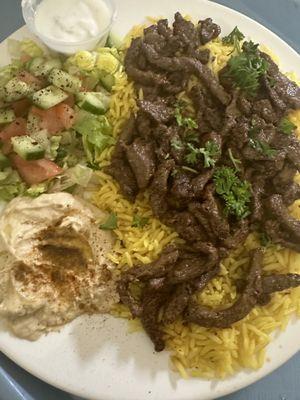 Beef shawarma perfectly seasoned