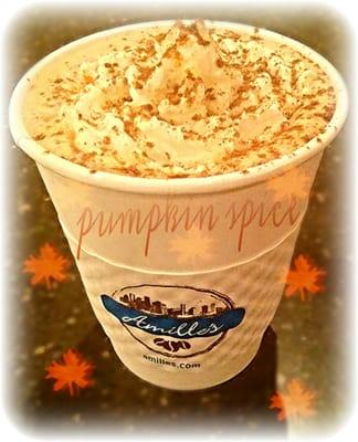 Now serving delicious pumpkin spice latte for the holidays. Come get yours!!!