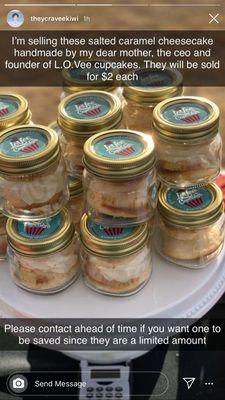 Salted Caramel cake jars