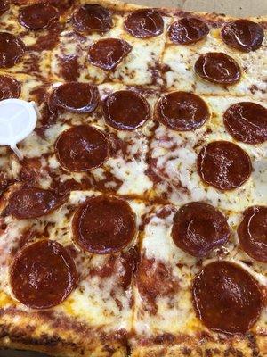 Half sheet of pepperoni