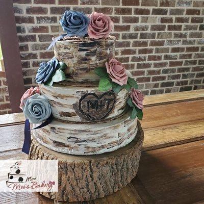 Three Tier Marble Wedding cake