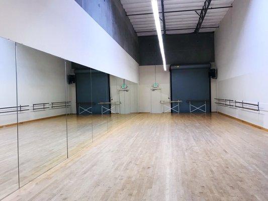 2 spacious dance studios with professional hard wood sprung floors.