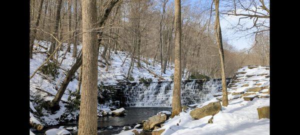 Jones Mill dam, completely man made...no machinery