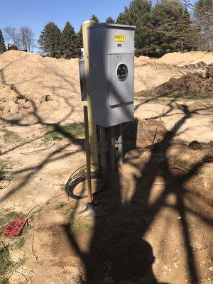 An underground 400 amp service we installed