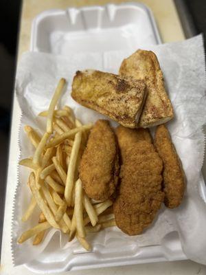 Chicken tender dinner plate