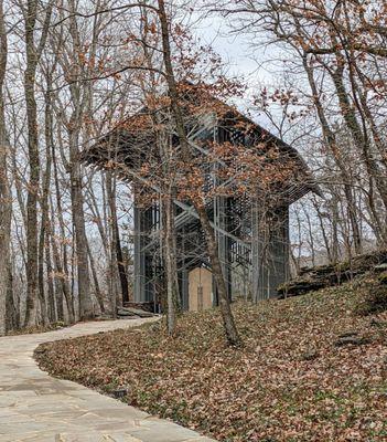 Approaching the chapel