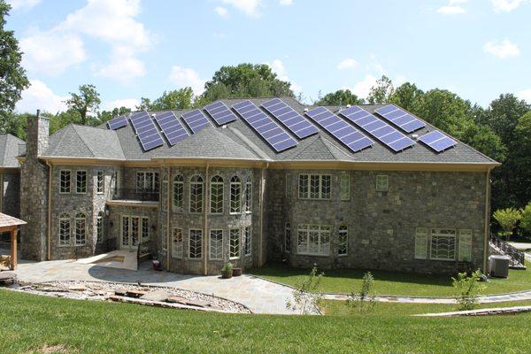 Grid Tied Solar System on Estate Homes in Maryland