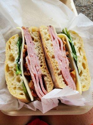 Black Forrest ham sandwich