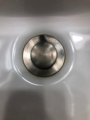 Yellow ring around sink that was deep cleaned!