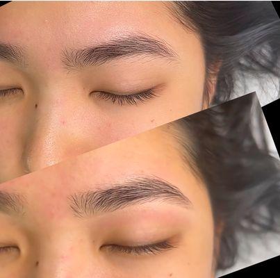 Brow waxing and shaping