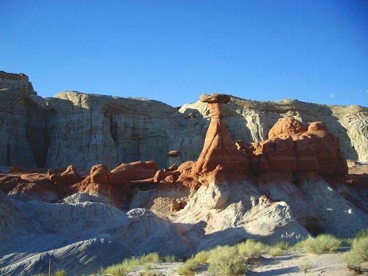 Hoodoos, a short 40 min drive from Page, AZ to the parking area. Then an easy trail to follow less than a mile to the main attraction.