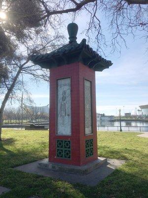 Confucius monument in the park area