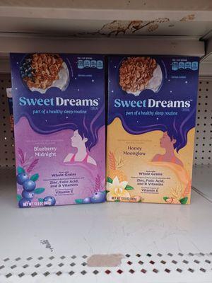 Sweet Dreams Cereal?  I generally do not eat cereal before bed and certainly wouldn't choose this to start my day.